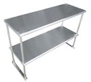 Advance Tabco EDS-12-48-X 48.25" W x 12" D x 32" H Stainless Steel 18 Gauge Double Special Value Double Overshelf