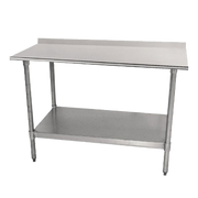 Advance Tabco TTF-240-X 30"W x 24"D Stainless Steel 18 Gauge Work Table with Undershelf