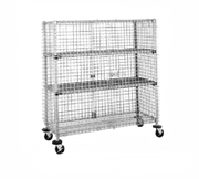 Metro Sec63S-Sd Super Erecta Security Unit Mobile Stainless Steel Finish Standard Duty 40-3/4"W