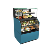 Structural Concepts NR7258RRSSV 71.75" W Curved Glass Reveal Combination Convertible Service Above Refrigerated Self-Service Case