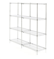 Metro 5N447C Super Erecta Starter Shelving Unit 42"W Chrome Plated Finish