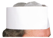 Winco DCH-3 3" Disposable Chef's Hat (100 Pieces Per Box)