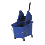 Continental Commercial 335-37Bl 35 qt. Blue Mop Bucket/Wringer Combination Downpress