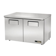 True TUC-48F-LP-HC 48.38"W Two-Section Solid Door Low Profile Undercounter Freezer