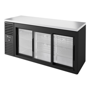 True TBR72-RISZ1-L-B-111-1 72"W Two-Section Glass Door Refrigerated Back Bar Cooler