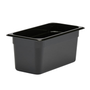 Cambro 36CW110 Camwear 1/3 Size Black Food Pan 6" Deep