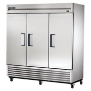 True TS-72F-HC 78.38" W Three-Section Solid Door Reach-In Freezer - 115 Volts