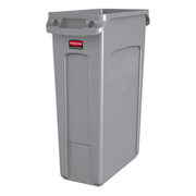 Rubbermaid FG354060Gray 23 Gallon High-Impact Plastic Gray Slim Jim Container (4 Each Per Case)
