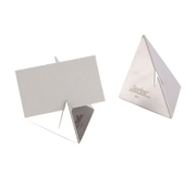Spring USA 321-6*12 Triangular Polished Stainless Steel Menu Card Holder - 1 Set