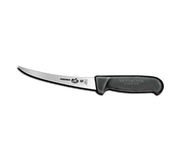 Victorinox Swiss Army 5.6613.15 6" Black Curved Boning Knife with Fibrox Pro Handle