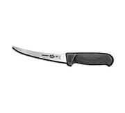 Victorinox Swiss Army 5.6613.15 6" Black Curved Boning Knife with Fibrox Pro Handle