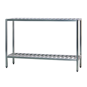 New Age 1023Tb T-Bar Series Shelving Unit 2-Tier 60"W 1000 Lbs. Shelf Capacity All Welded 1-1/2" Aluminum Tube Construction