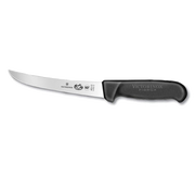 Victorinox Swiss Army 5.6503.15 6" Black Curved Boning Knife with Fibrox Pro Handle