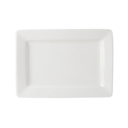 Tuxton ABU-550 Ceramic Pearl White Rectangular Plate (1 Dozen)