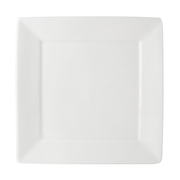 Tuxton ABU-006 Ceramic Pearl White Square Plate (1 Dozen)