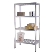 New Age 1071Tb H.D. Series Shelving Unit 4-Tier 42"W 1500 Lbs. Shelf Capacity All Welded 1-1/2" Aluminum Tube Construction
