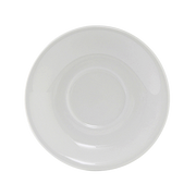 Tuxton ALE-060 6" Porcelain Porcelain White Round Saucer (3 Dozen Per Case)