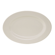 Tuxton TRE-949 Ceramic American White/Eggshell Oval Platter (6 Each Per Case)