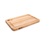 John Boos MPL1812125-FH-GRV 18"W x 12"D x 1-1/4" Boos Block Cream Finish with Beeswax Cutting Board