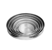 American Metalcraft T80081.5 8" ID 1 0.5" Deep Solid 22 Gauge Tin Plate On Steel Straight Sided Pizza Pan