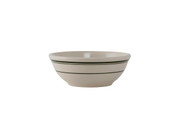 Tuxton TGB-015
 5-5/8"
 13 Oz.
 Ceramic
 American White/Eggshell With Green Band
 Round
 Nappie