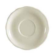 CAC China SC-2 6" Dia. American White Ceramic Round Seville Saucer (3 Dozen Per Case)