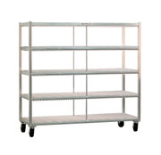 New Age 75.5US28.5KD 28.5" W x 82" H x 75.5" D 4 Tiers Aluminum Tray Drying Rack