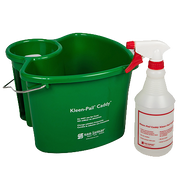 San Jamar KP500 4 qt. Green Plastic Kleen-Pail