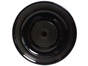 Tuxton CBA-120 12" Ceramic Black Round Plate (6 Each Per Case)