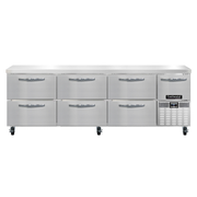 Continental Refrigerator RA93N-D 93"W Six Drawer and One Door Stainless Steel Refrigerated Base Worktop Unit