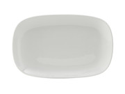 Tuxton BPH-127S Porcelain Porcelain White Rectangular Platter (1 Dozen)