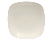 Tuxton AMU-500 Ceramic Pearl White Square Plate (1 Dozen)