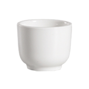 CAC China 101-54 4.5 Oz. Bone White Porcelain Round Lincoln Chinese Style Tea Cup (6 Dozen Per Case)
