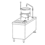 Crown DMT-6 6 & 10 Gallon Direct Steam Kettle/Cabinet Assembly
