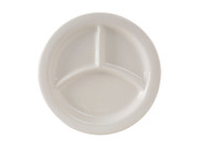 Tuxton BEA-0903 9" Ceramic American White/Eggshell Round Plate (1 Dozen)