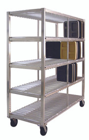 New Age 69.25US28.5KD 28.5" W x 82" H x 69.25" D 4 Tiers Aluminum Tray Drying Rack