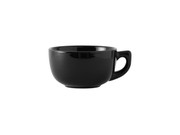Tuxton BBF-1402 4-5/8" Ceramic Black Cappuccino Cup (2 Dozen Per Case)
