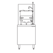 Crown GMT-6-6-LP 6 & 10 Gallon 2/3 Jacket Liquid Propane Kettle/Cabinet Assembly - 250,000 BTU