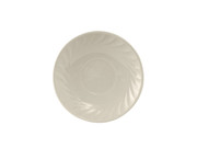 Tuxton MEE-056 5-3/4" Ceramic American White/Eggshell Round Saucer (3 Dozen Per Case)