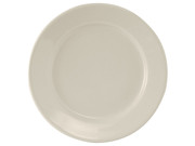 Tuxton TRE-021 12" Ceramic American White/Eggshell Round Plate (1 Dozen)
