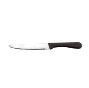 American Metalcraft KNF2 5" Stainless Steel Steak Knife with Jumbo Black Plastic Handle - 25 Dozen per Case