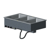 Vollrath 3640501-E Drop-In 3 Compartment Hot Food Well with Infinite Controls and Standard Drain - 208/240 Volts 3000 Watts