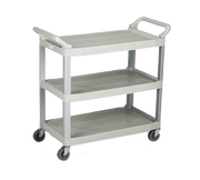 Vollrath 97005 Gray Multi-Purpose Utility Cart With Three Shelves