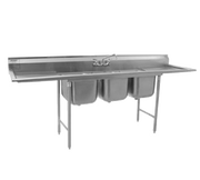 Eagle Group 314-22-3-24 120-1/2"W Stainless Steel Three Compartment 314 Series Sink