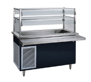 Delfield KCSC-60-BP 60" Long With 52" X 21-5/8" X 7" Deep Stainless Steel Drain with Valve Bloomington Style Cold Pan Shelleyglas Cold Food Serving Counter