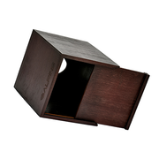 Alpine ALP405-ESP Espresso Bamboo Square Tissue Box Cover