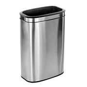 Alpine ALP470-40L 10.5 Gallon Stainless Steel Slim Open Trash Can