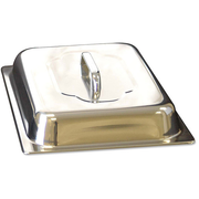 Winco 56747 Benchmark Lid 0.5 Size Domed Stainless Steel