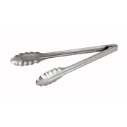 Winco UT-12HT Coiled Spring Scalloped Edge Utility Tongs