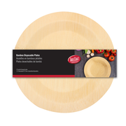TableCraft Products BAMDRP11 11" Round Bamboo Cash & Carry Disposable Plate